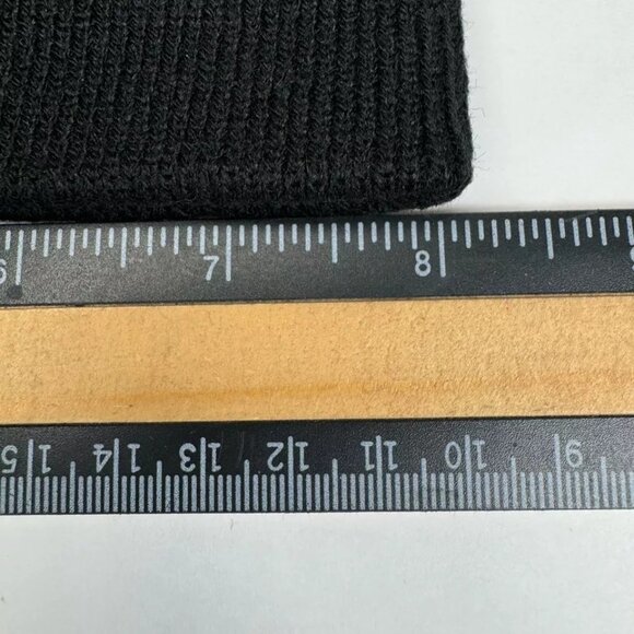 Skeleton Hand Horns Up Black & White Beanie Knit Cap Hat Punk Emo Grunge Metal - Picture 6 of 9